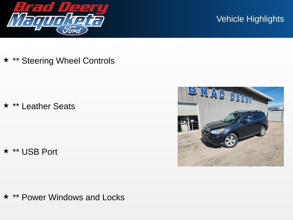 2015 Subaru Forester 2.5i Limited