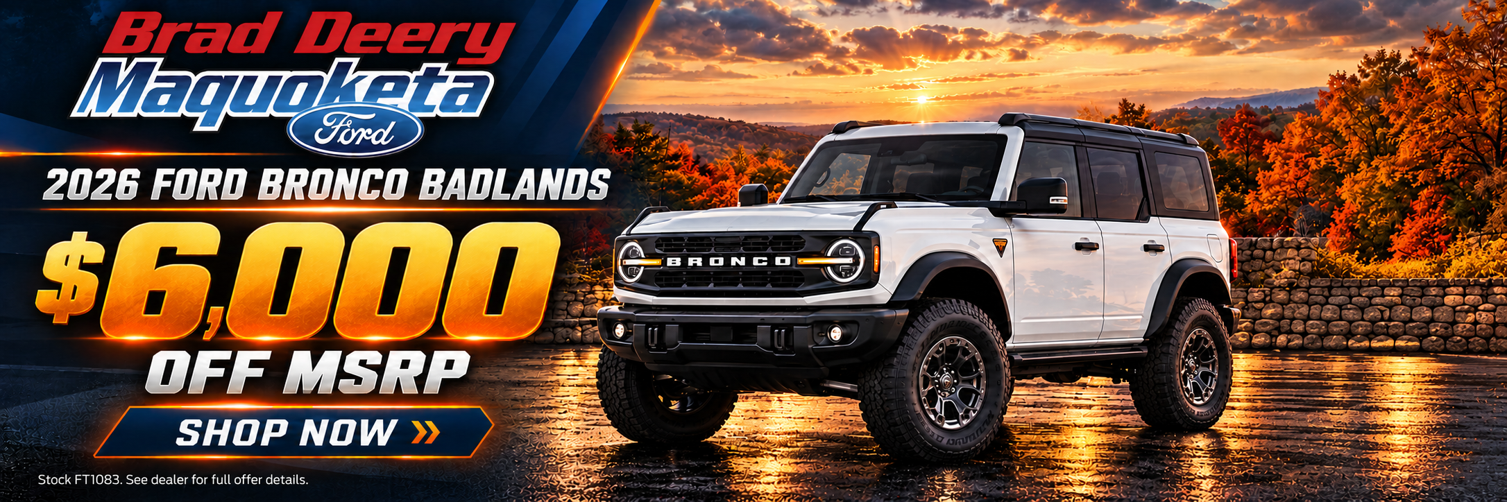 New 2026 Bronco with $6000 Off MSRP
