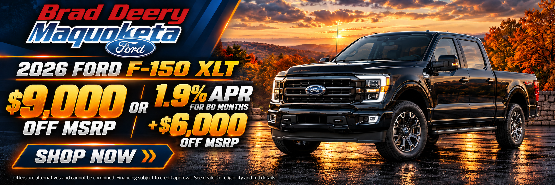New 2026 F150 with $9k off or 1.9% for 60 months
